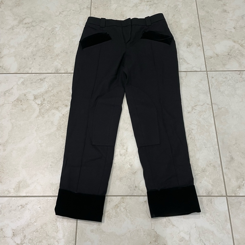Balenciaga Paris Black Trousers With Velvet Detail